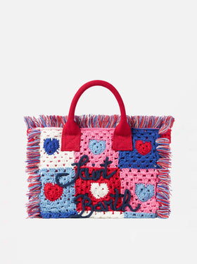 Colette handbag with crochet heart patches - MC2 Saint Barth