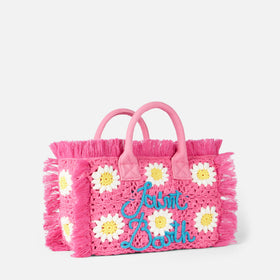 Colette handbag with crochet flower patches - MC2 Saint Barth
