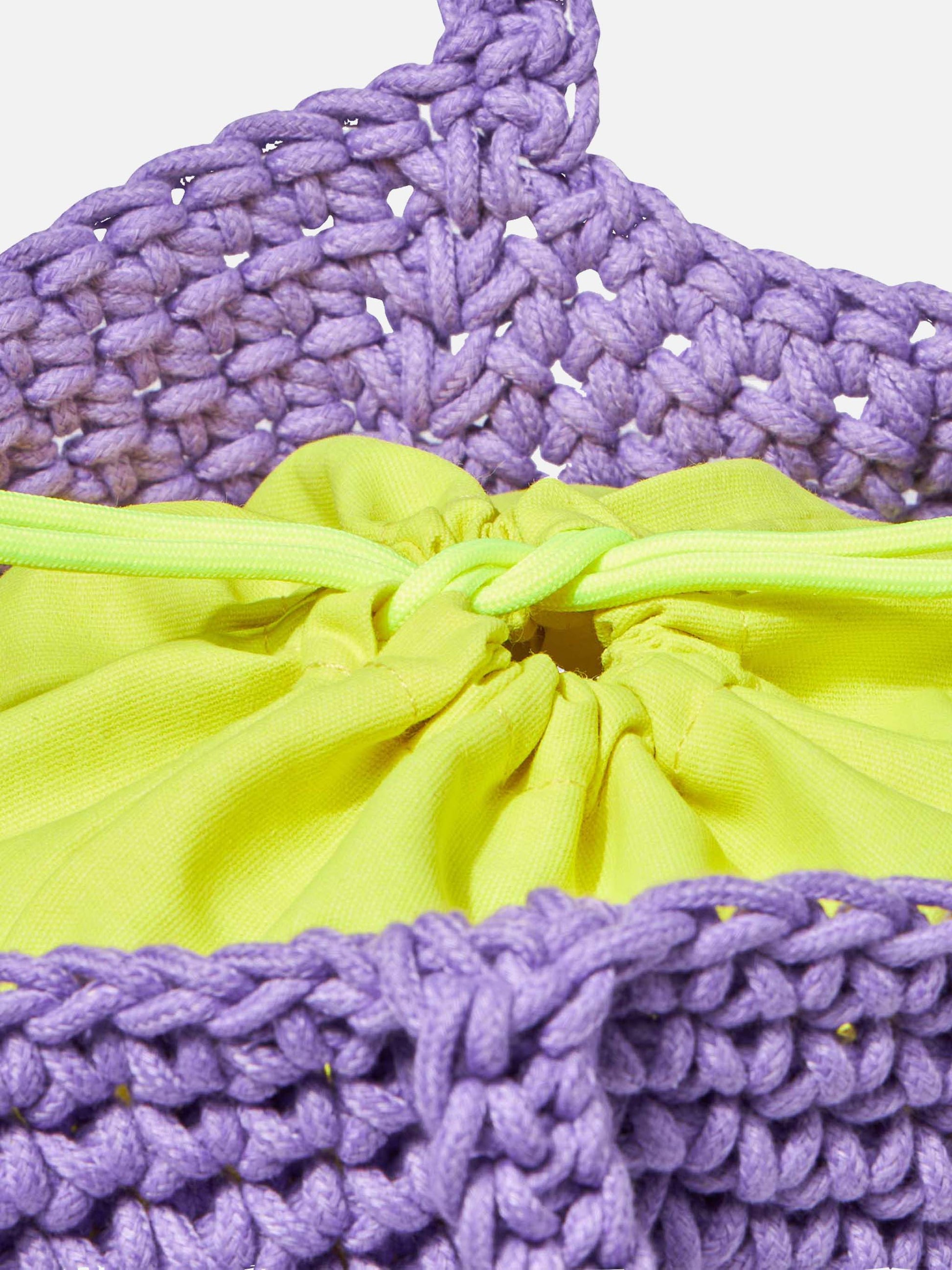 Rope violet crochet shoulder bag - MC2 Saint Barth