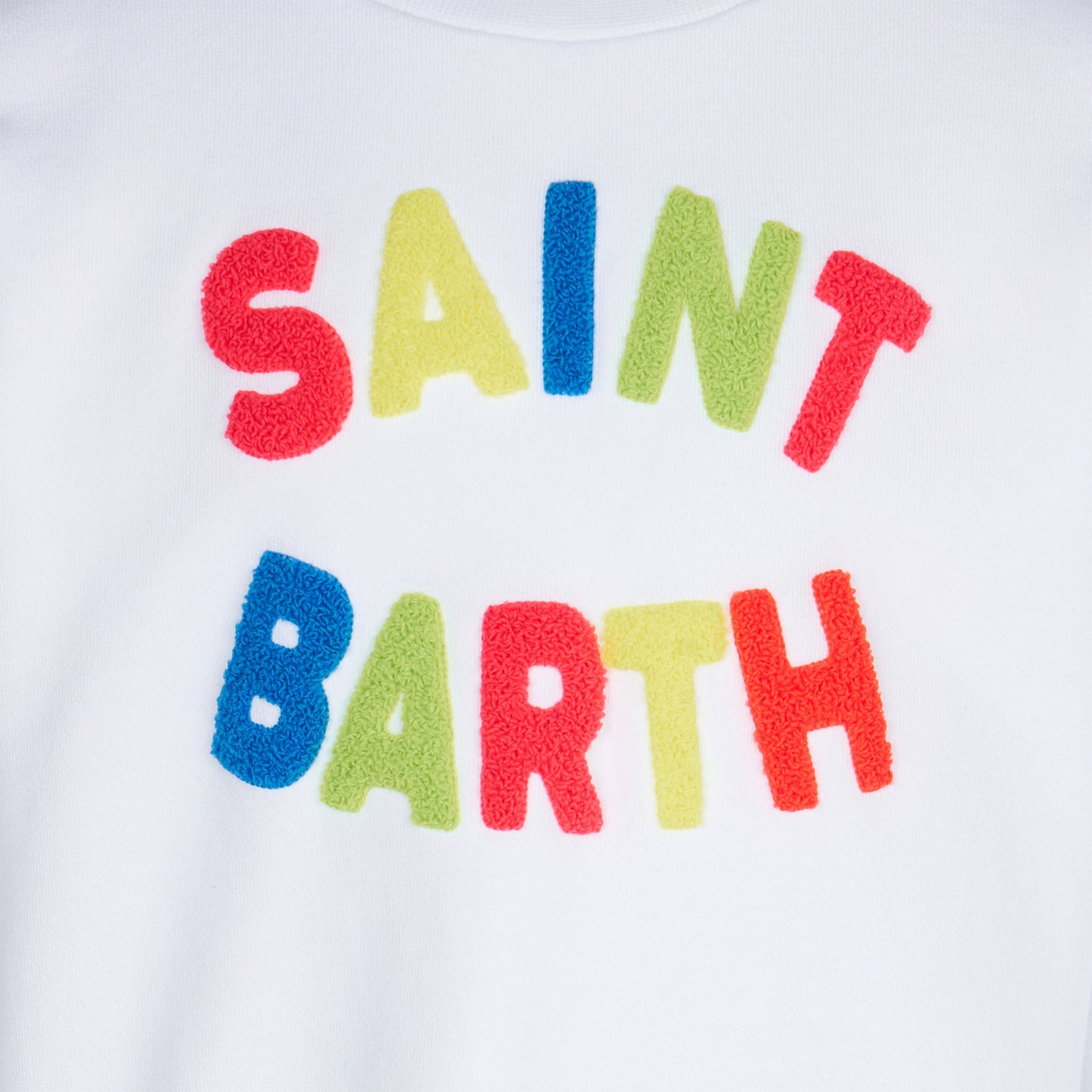 Girl sweatshirt with multicolor St. Barth terry patch - MC2 Saint Barth