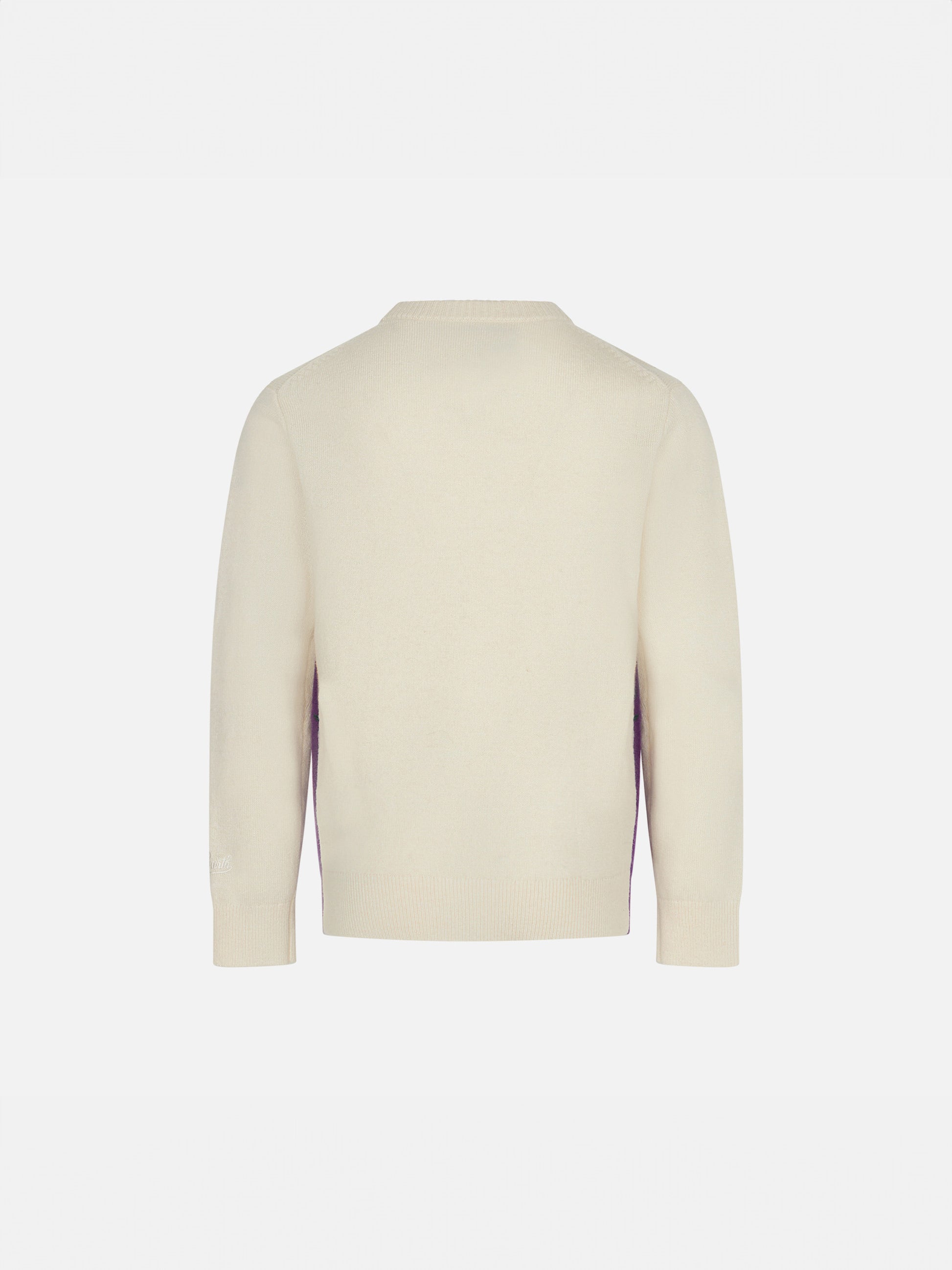 Girl crewneck sweater with St. Moritz postcard - MC2 Saint Barth