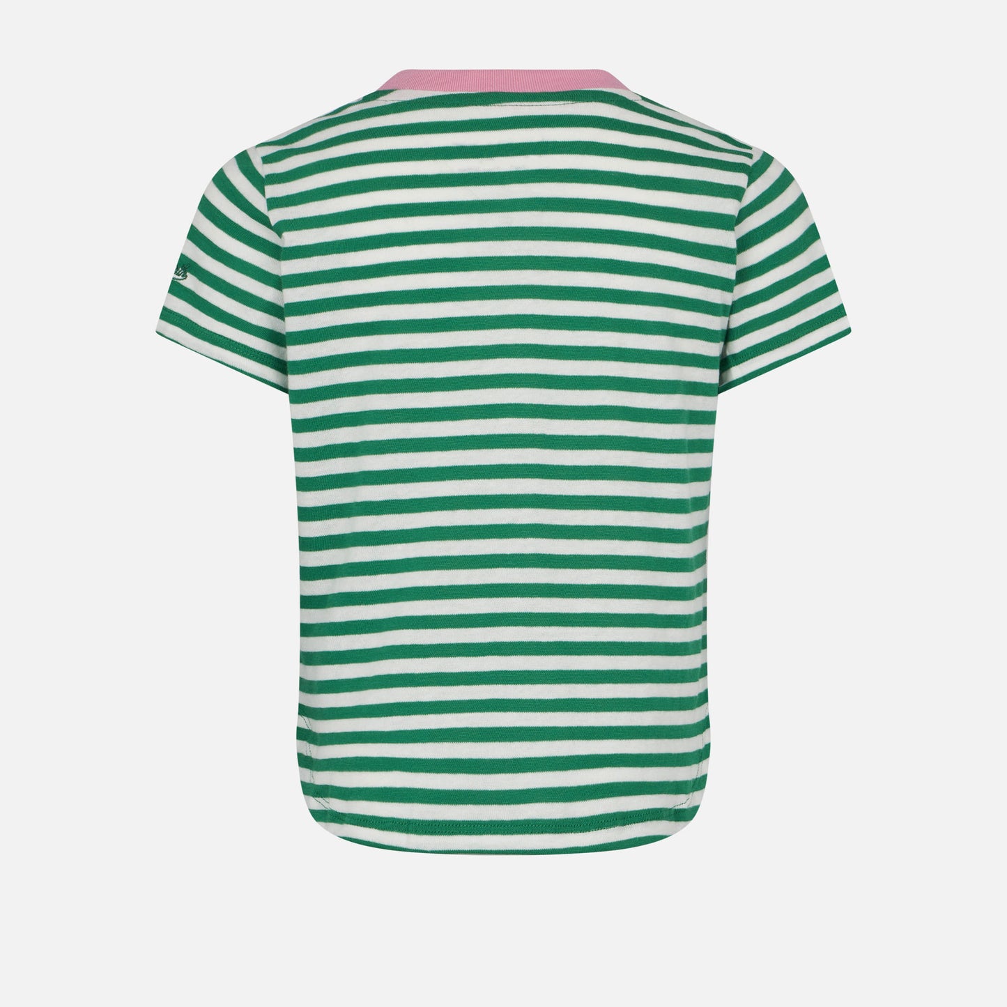Girl t-shirt with stripes and embroidery - MC2 Saint Barth