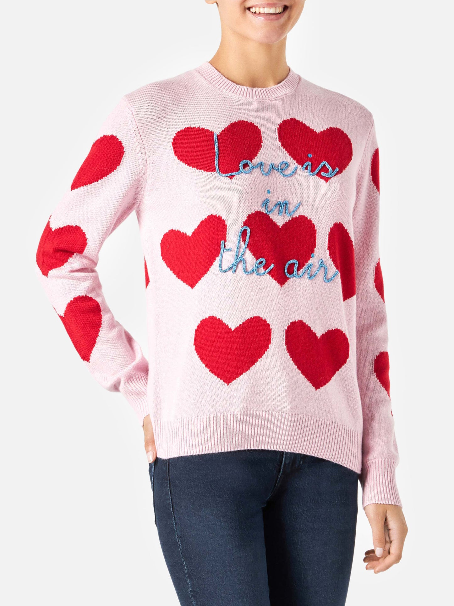 Damenpullover mit Herzdruck