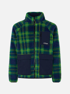 Man sherpa jacket with tartan print - MC2 Saint Barth