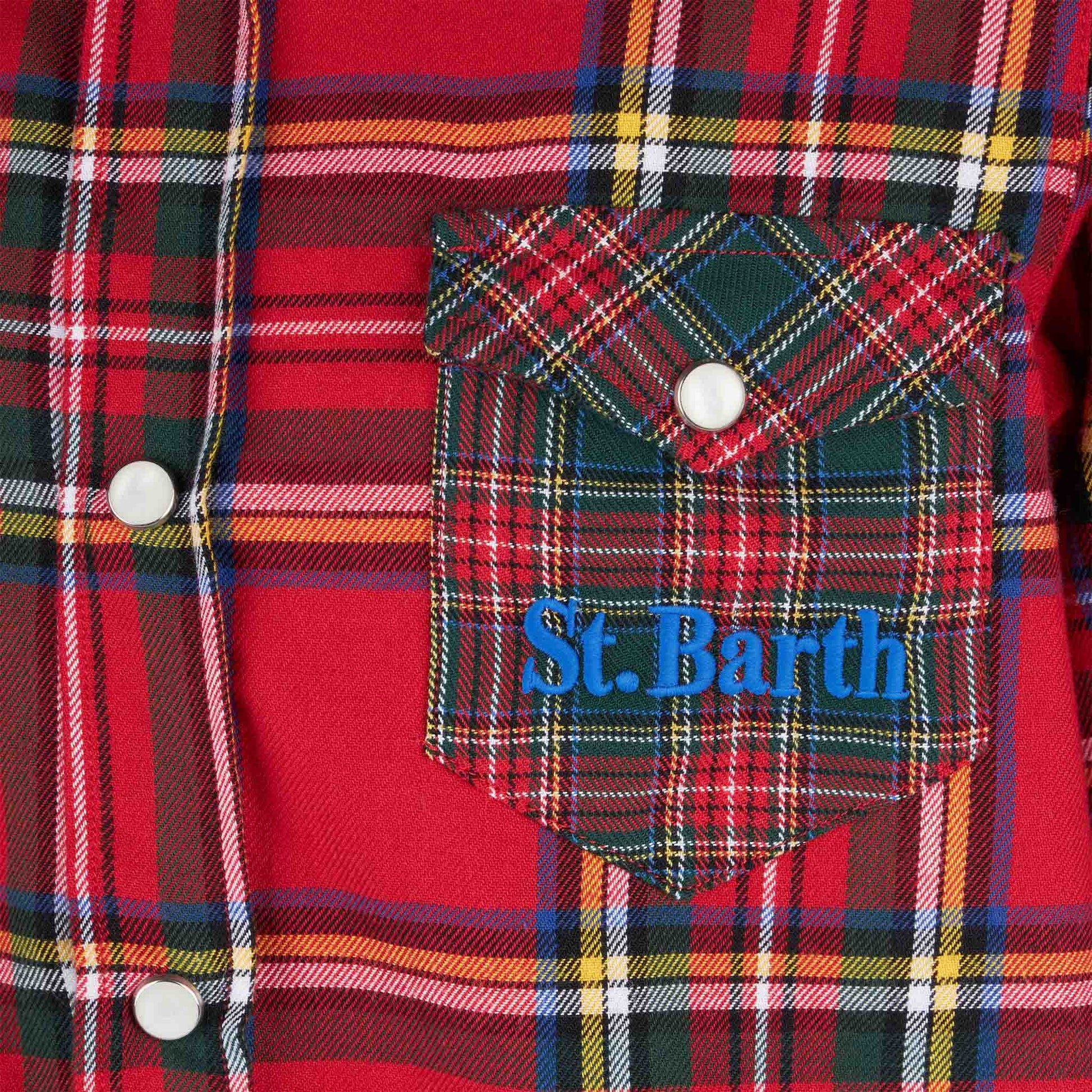 Boy shirt with tartan print - MC2 Saint Barth