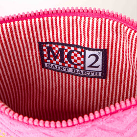 Pochette in spugna parigina con motivo in rilievo