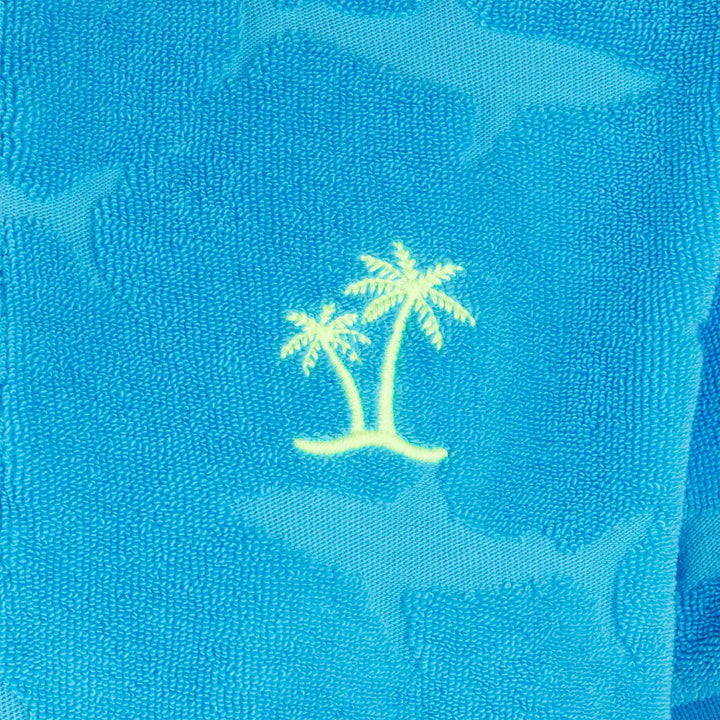 Boy bluette polo with terry embossed sharks - MC2 Saint Barth