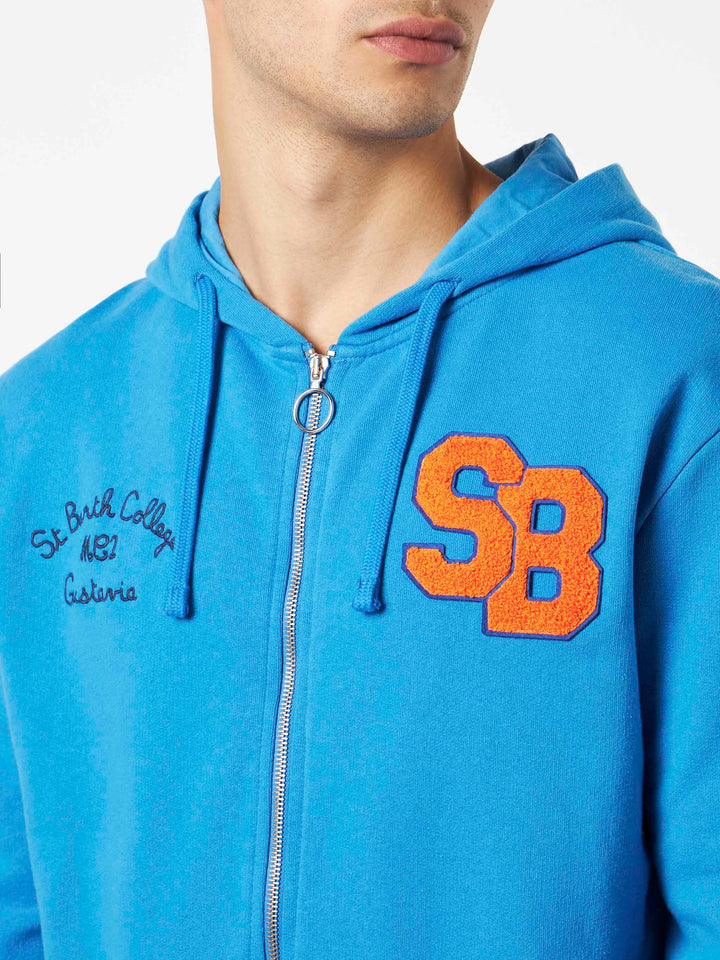 Man cotton sweatshirt with patch and embroidery - MC2 Saint Barth