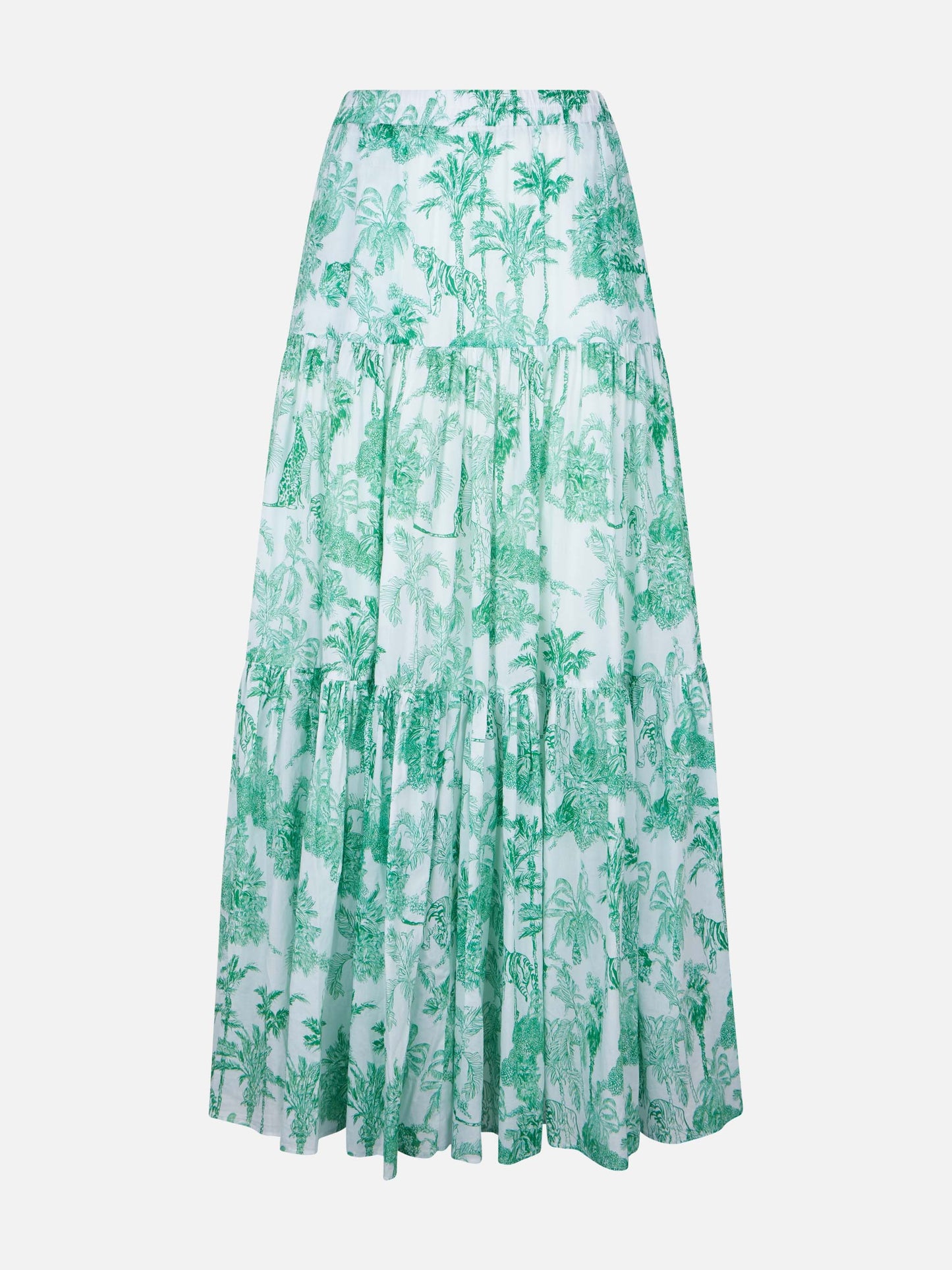 Woman cotton long skirt with jungle print - MC2 Saint Barth