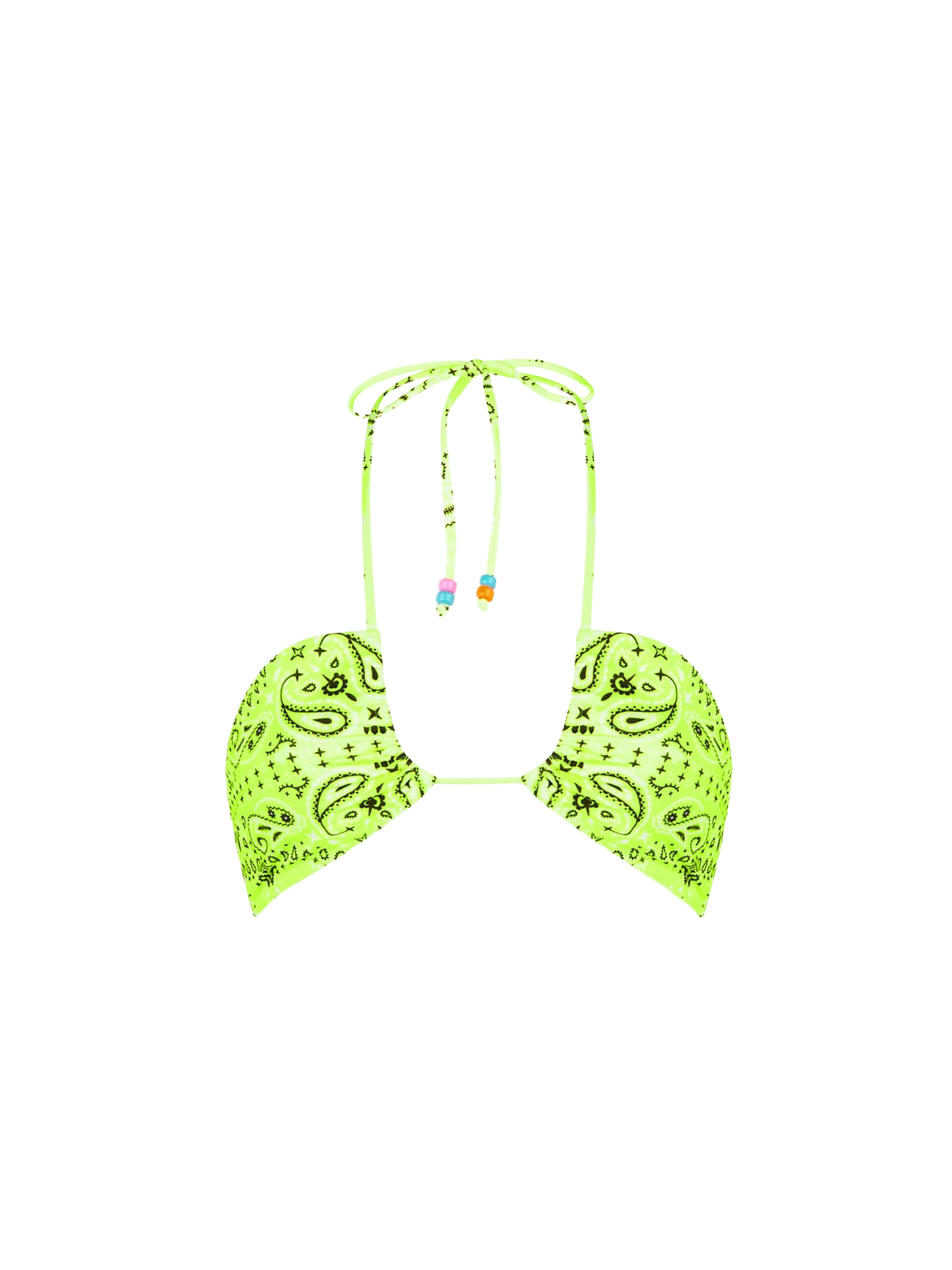 Fluo yellow bandanna bandeau top