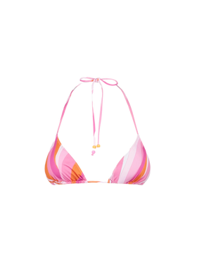 Woman triangle top with shape wave print - MC2 Saint Barth