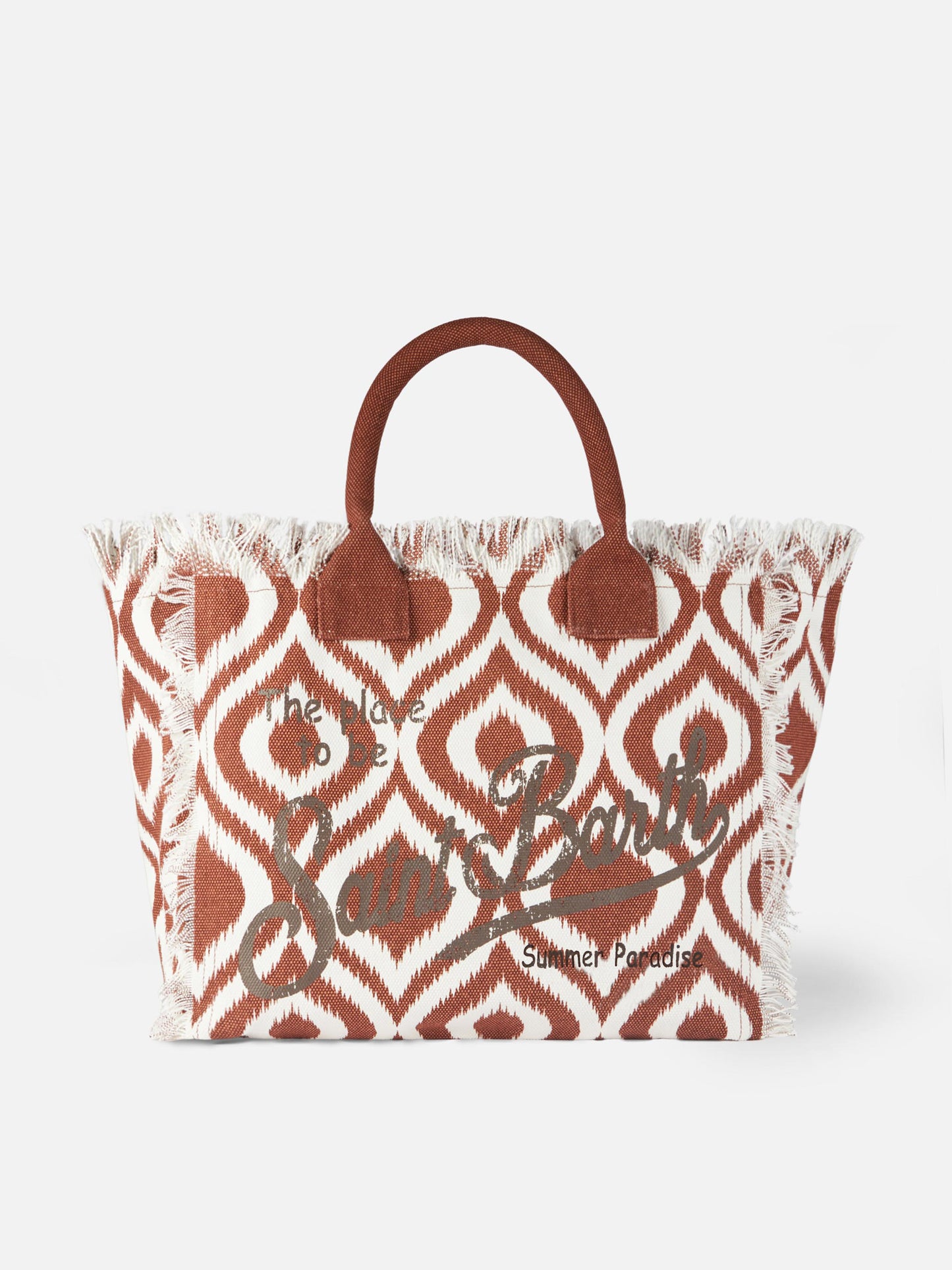 Vanity canvas shoulder bag with ikat print - MC2 Saint Barth
