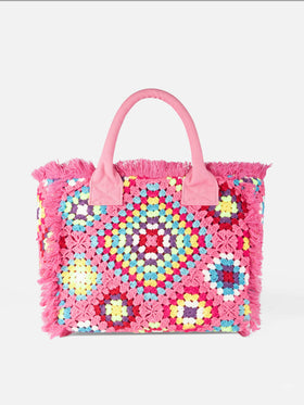 Vanity crochet shoulder bag with pattern - MC2 Saint Barth
