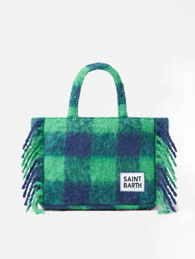 Colette handbag with green tartan print - MC2 Saint Barth