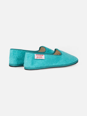 Woman aquamarine terry slipper loafers | MY CHALOM SPECIAL EDITION - MC2 Saint Barth