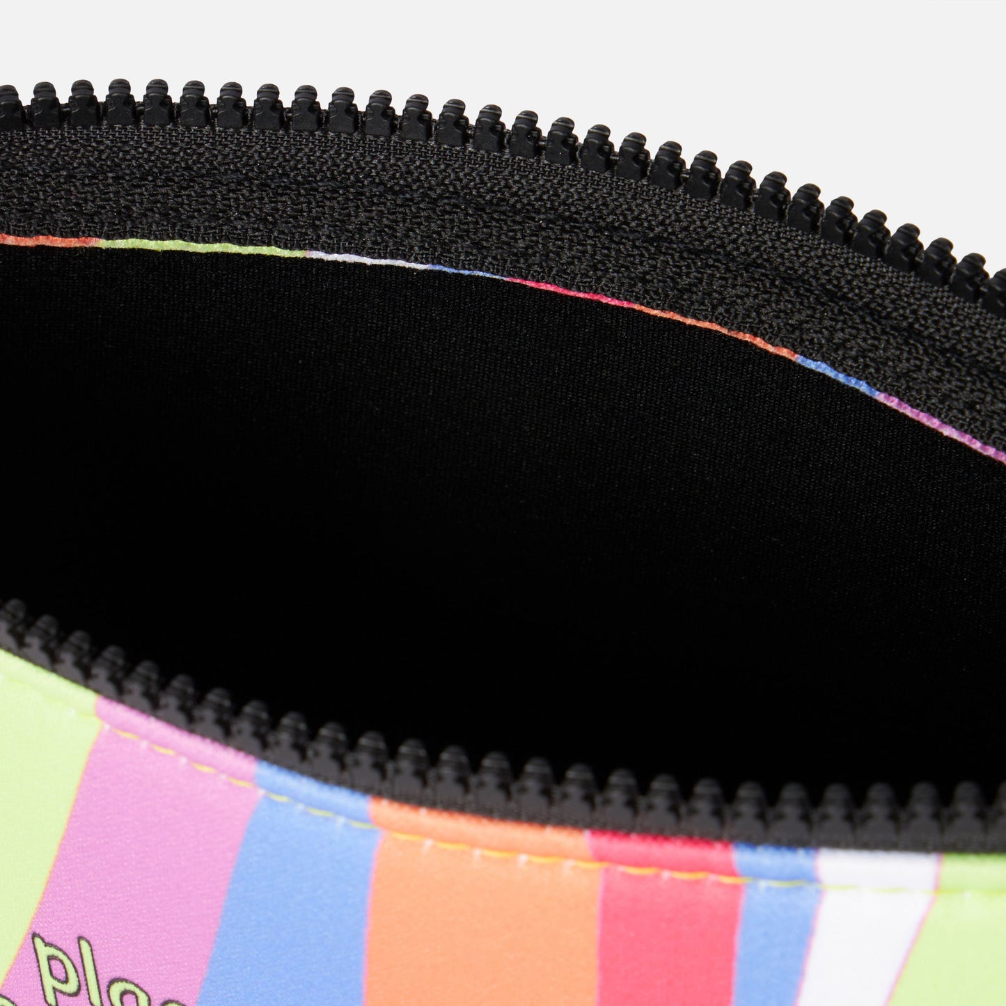 Aline scuba pochette with multicolor waves print