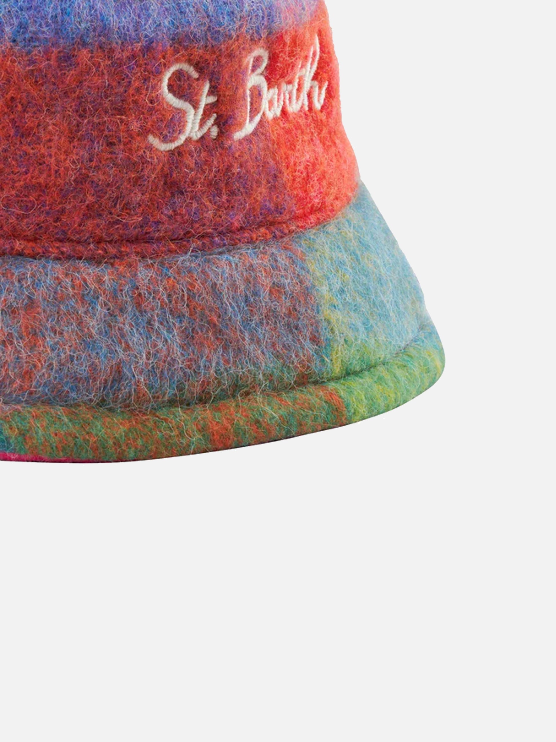 Woman bucket hat with check print - MC2 Saint Barth