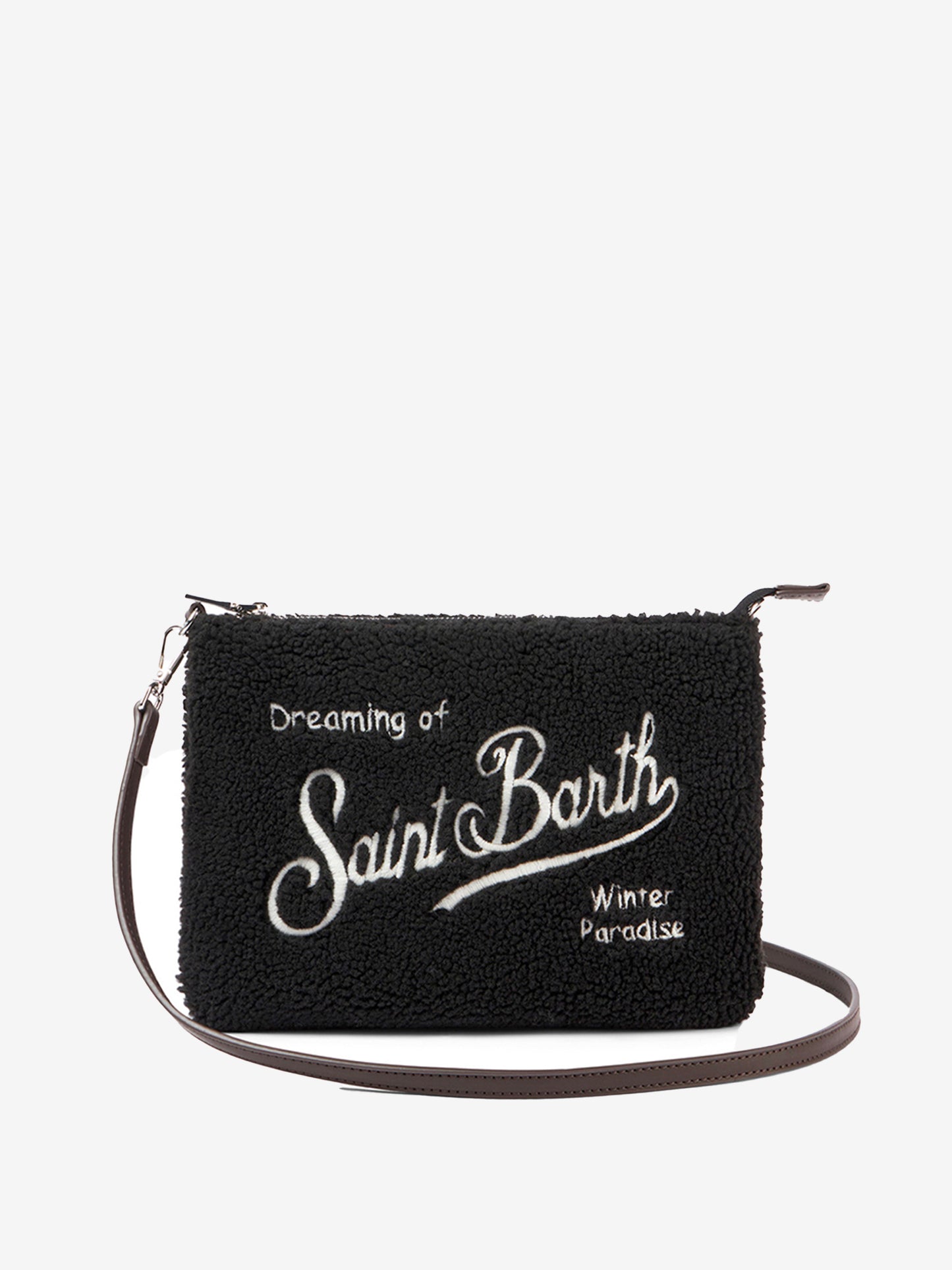 Schwarze Sherpa-Umhängetasche „Parisienne“.