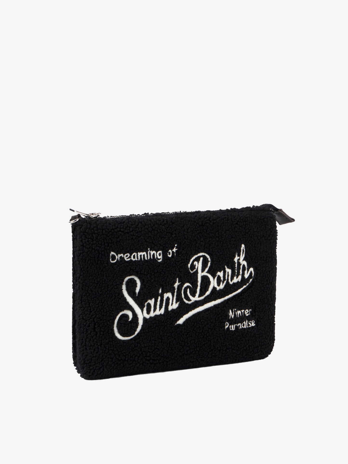 Schwarze Sherpa-Umhängetasche „Parisienne“.