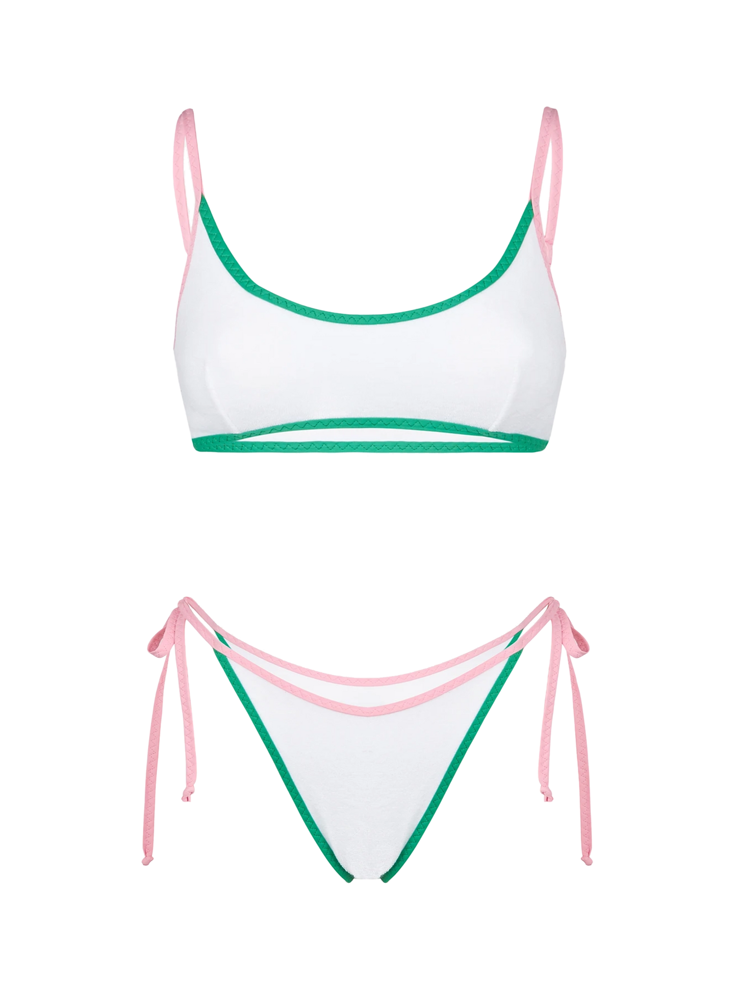 Woman terry bralette bikini