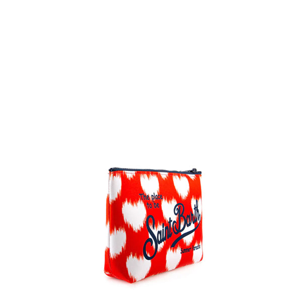 Aline scuba pochette with heart print