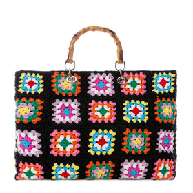 Handmade tiles crochet bag Victoria - MC2 Saint Barth