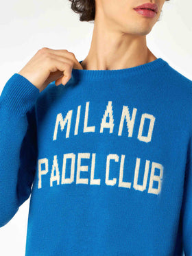 Man sweater with Milano Padel Club jacquard - MC2 Saint Barth