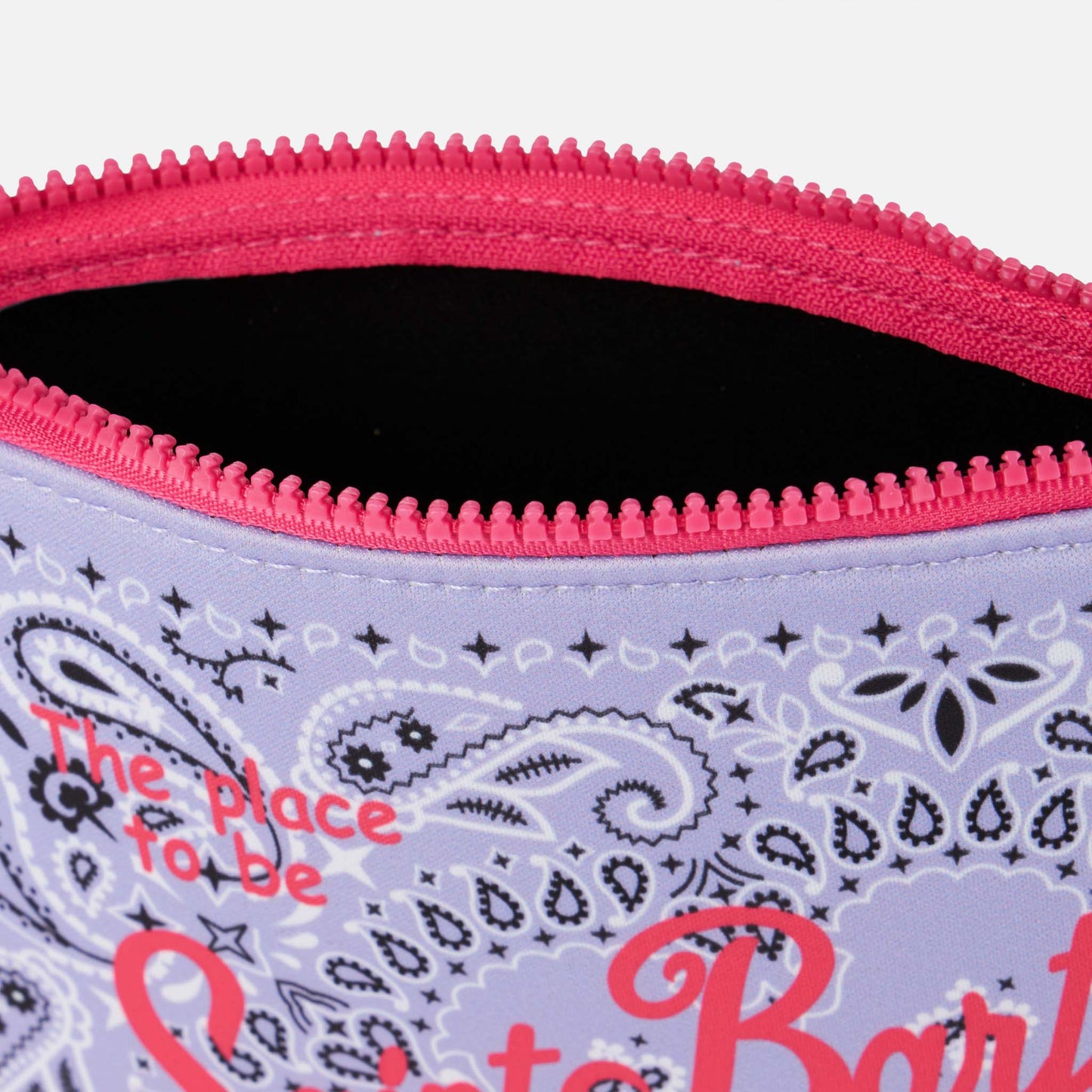 Aline lilac bandanna scuba pochette