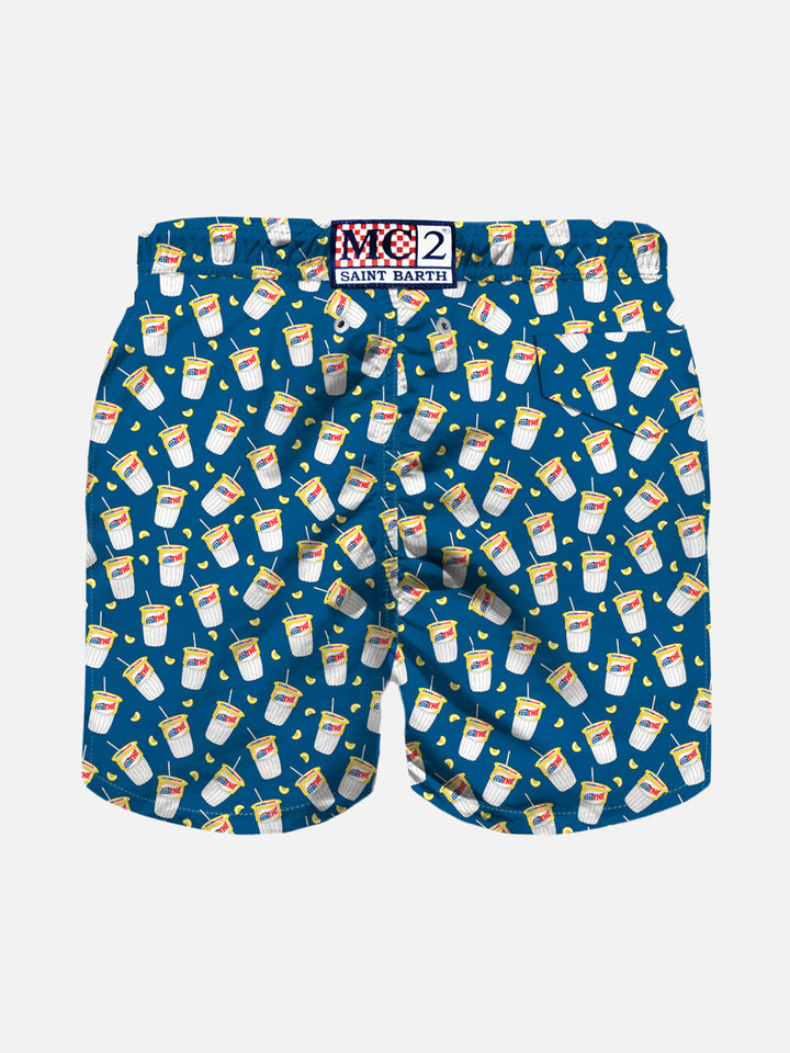 Boy swim shorts with Estathé print | Estathé® Special Edition - MC2 Saint Barth