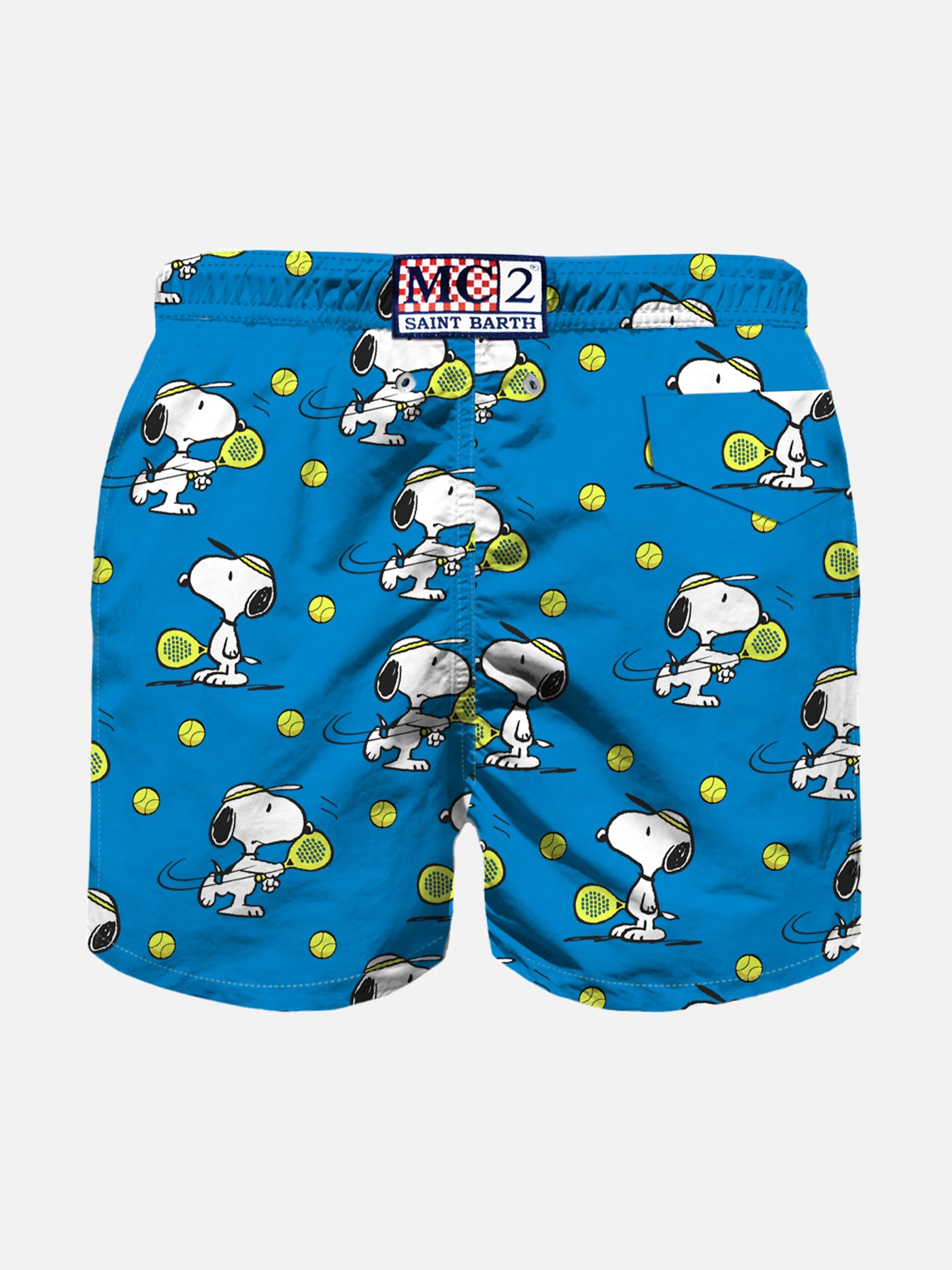 Boy light fabric swim shorts with Snoopy Padel print | SNOOPY - PEANUTS™ SPECIAL EDITION - MC2 Saint Barth