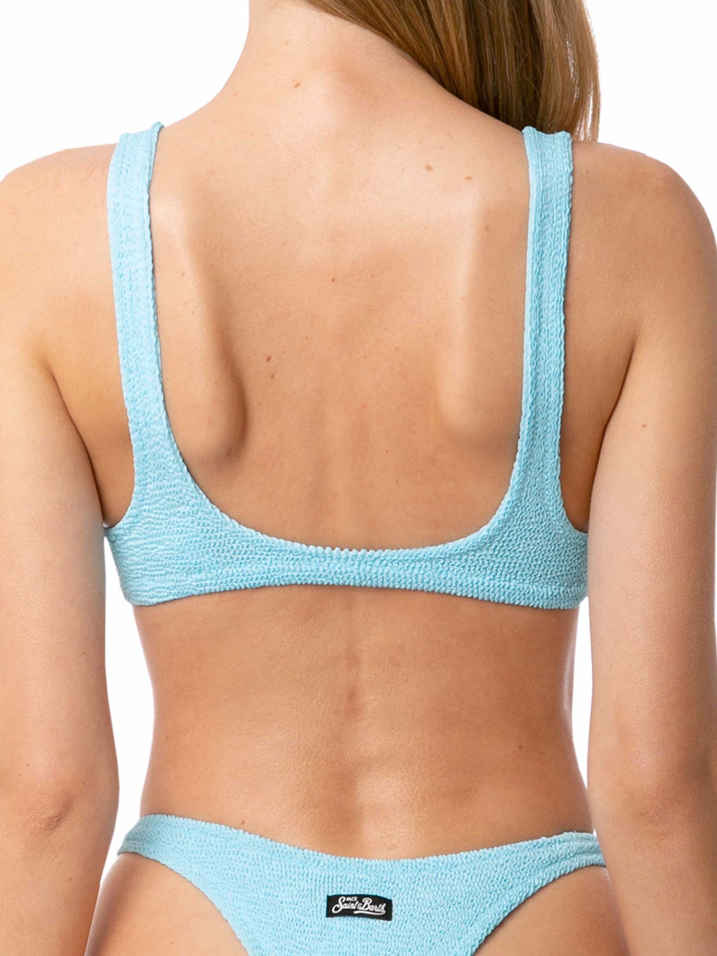 Woman crinkle bralette top swimsuit - MC2 Saint Barth