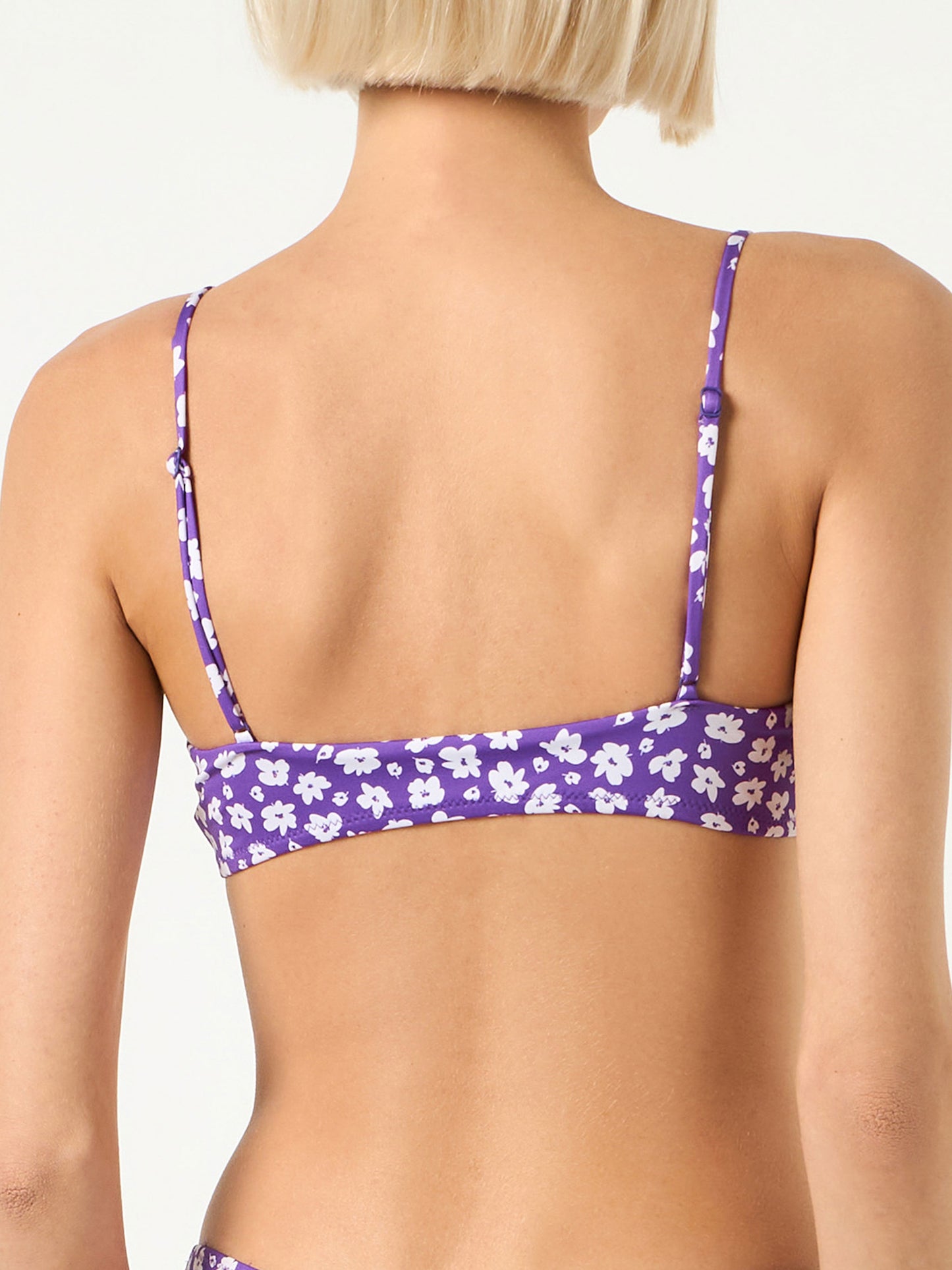 Costume da bagno donna bralette con stampa margherite