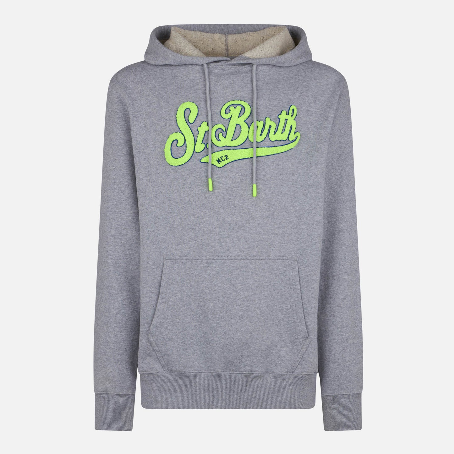 Man cotton hooded grey sweatshirt - MC2 Saint Barth
