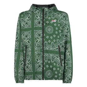 Man hooded lightweight windbreaker with bandanna print - MC2 Saint Barth