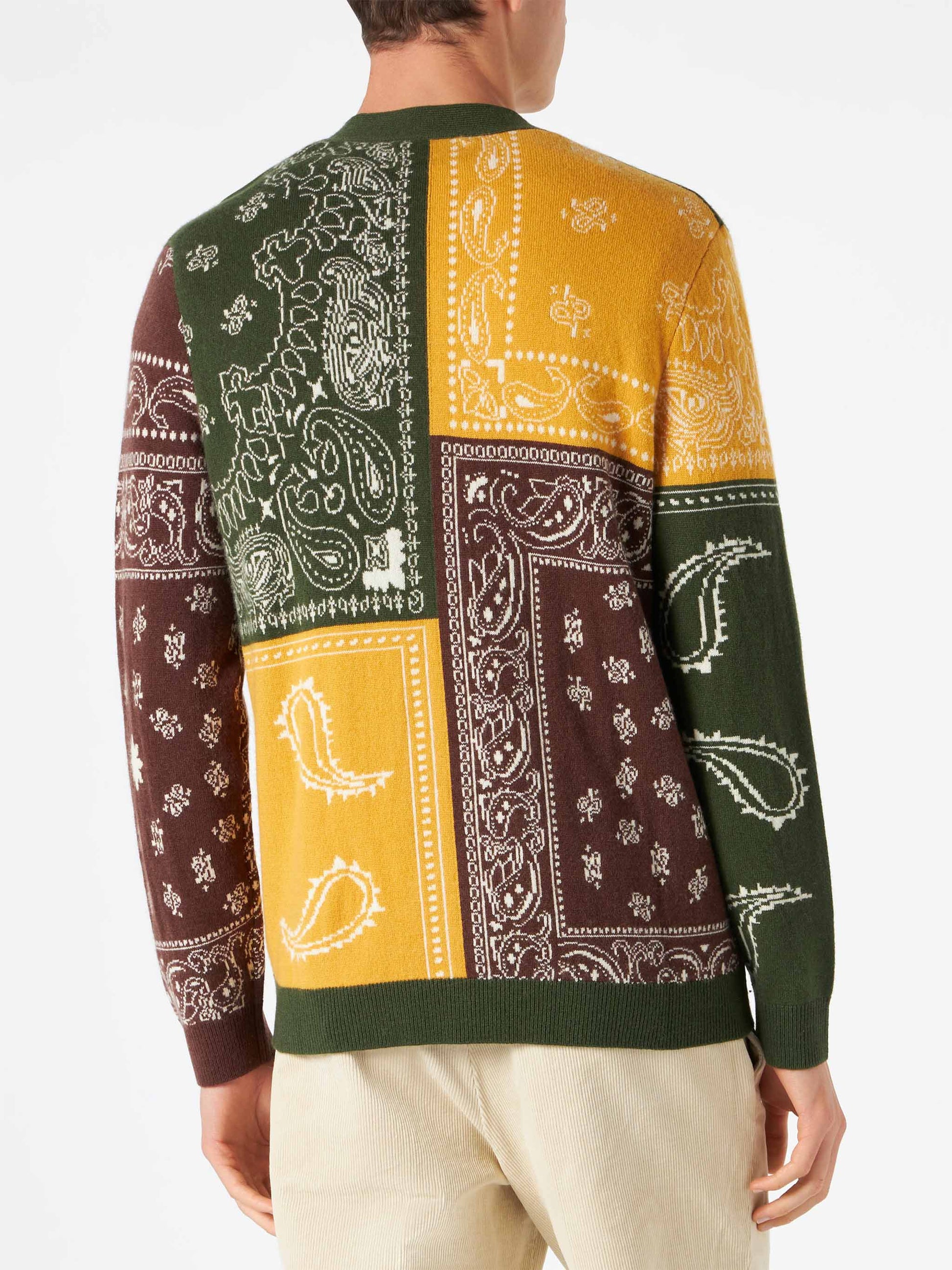 Man cardigan with bandanna print - MC2 Saint Barth