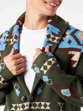 Man knit jacket with embroidery - MC2 Saint Barth