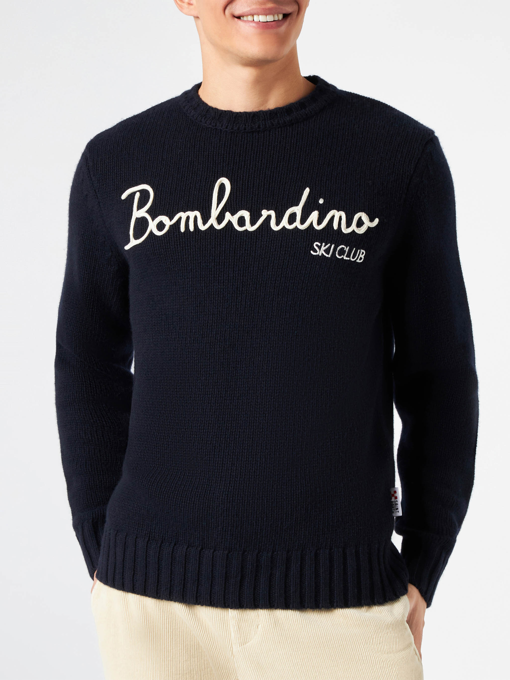 Blended cashmere sweater Bombardino ski club embroidery – MC2