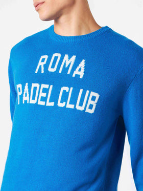 Man sweater with Roma Padel Club jacquard - MC2 Saint Barth