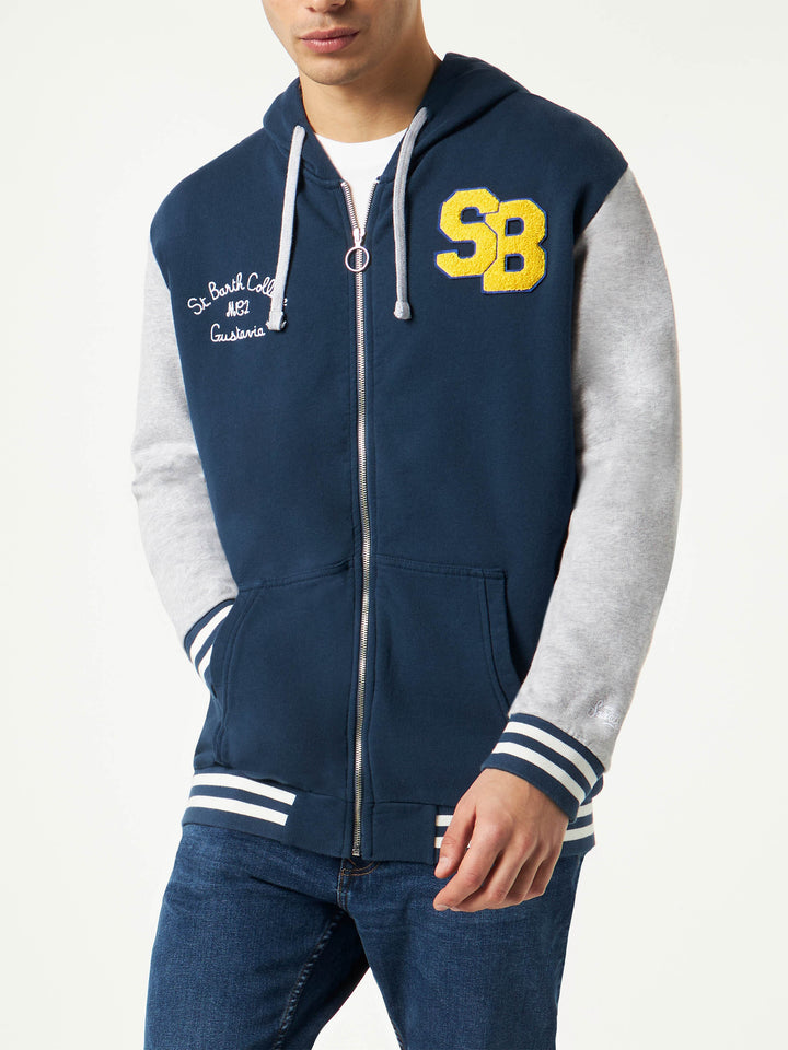 Man cotton sweatshirt with patch and embroidery - MC2 Saint Barth