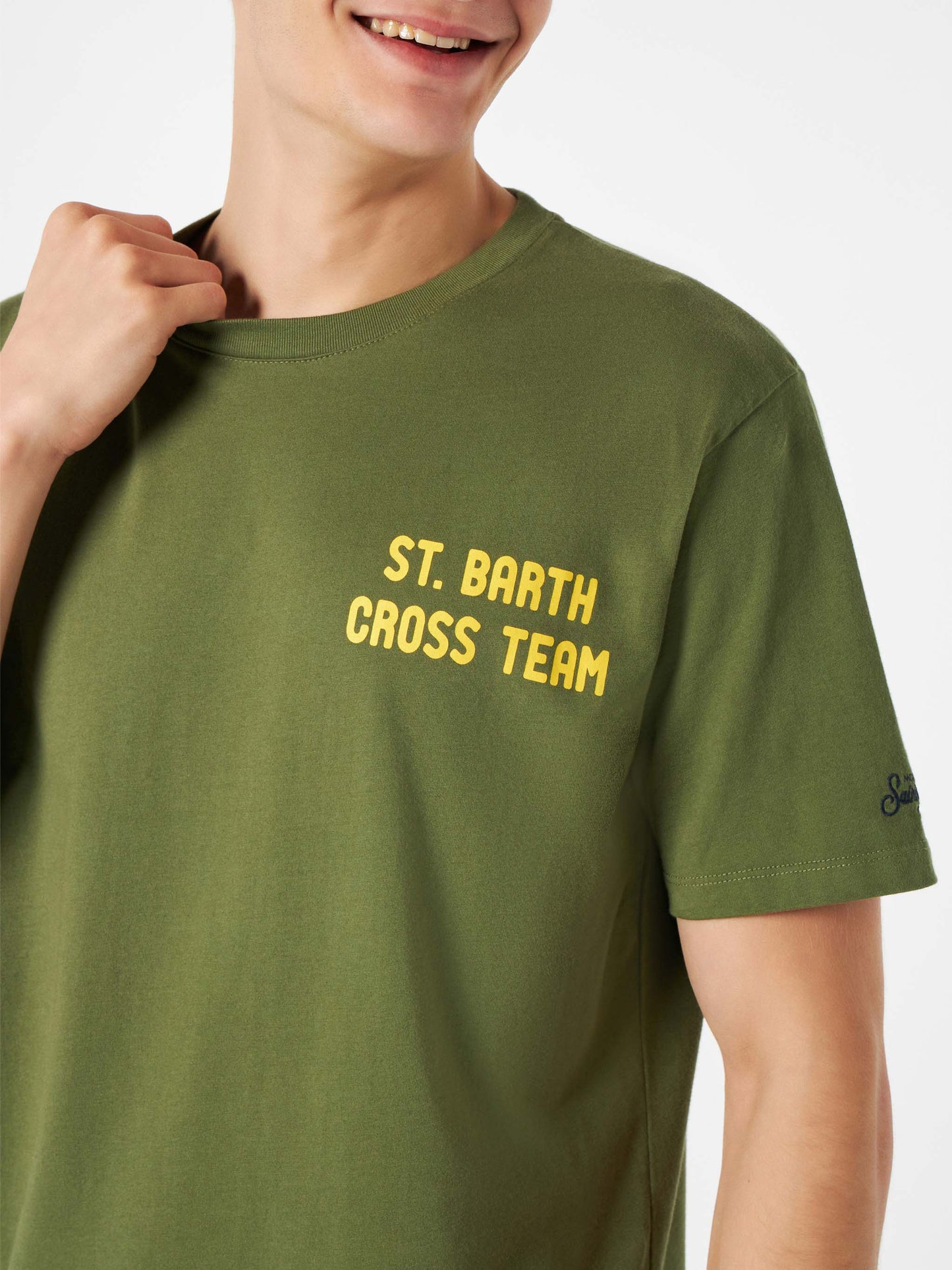 Man green t-shirt with Snoopy print | PEANUTS™ SPECIAL EDITION