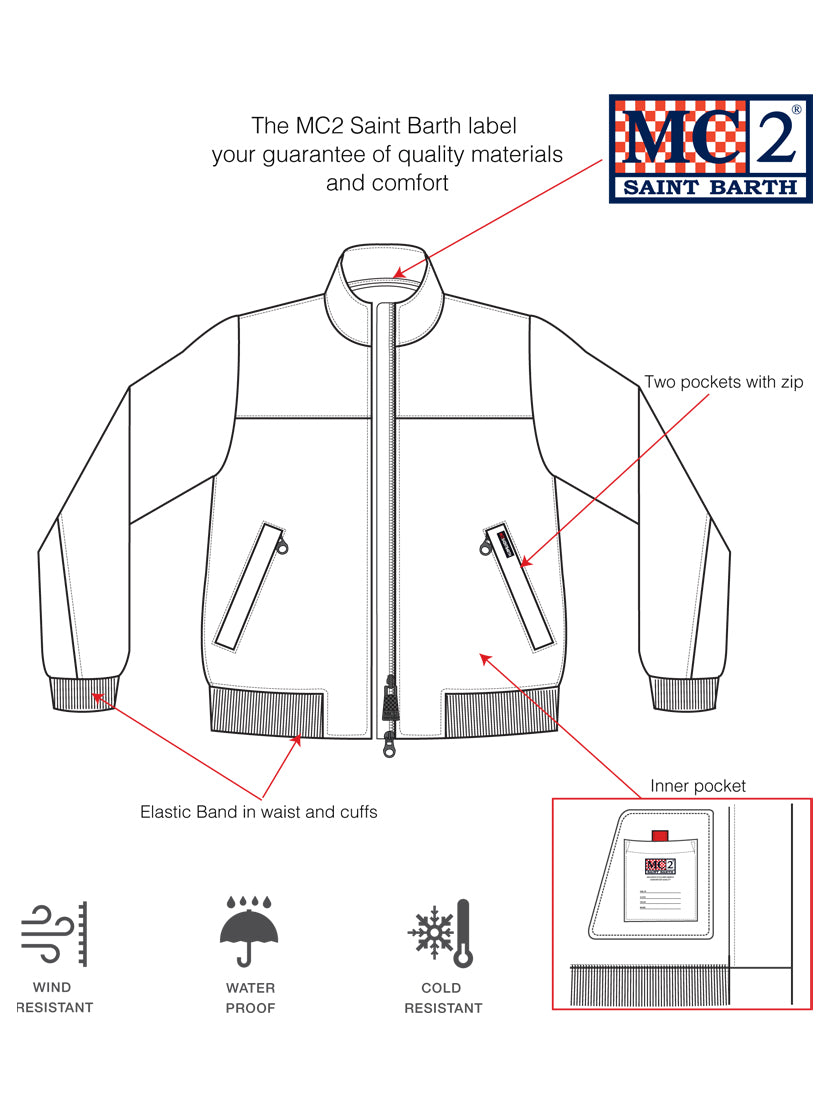 Man mid-weight camouflage bomber jacket Traveler - MC2 Saint Barth