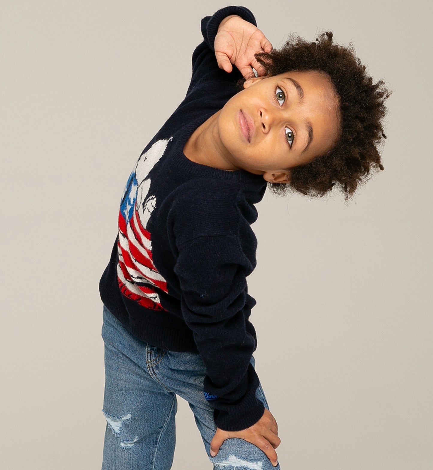 Kinderpullover mit Snoopy-Jacquard-Print | Peanuts™ Sonderausgabe