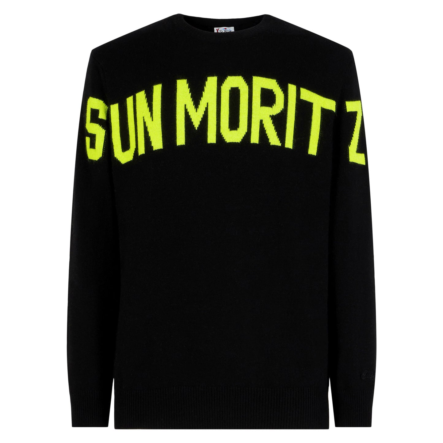 Man black sweater with lettering - MC2 Saint Barth