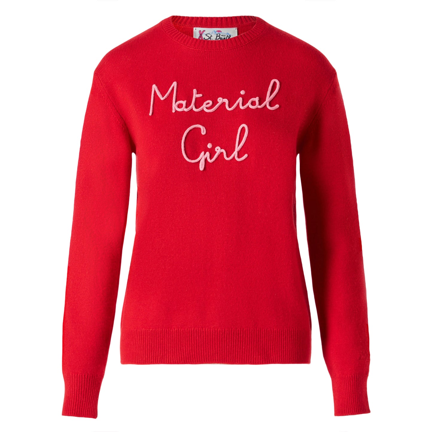 Woman sweater with Material girl embroidery | NIKI DJ SPECIAL EDITION - MC2 Saint Barth