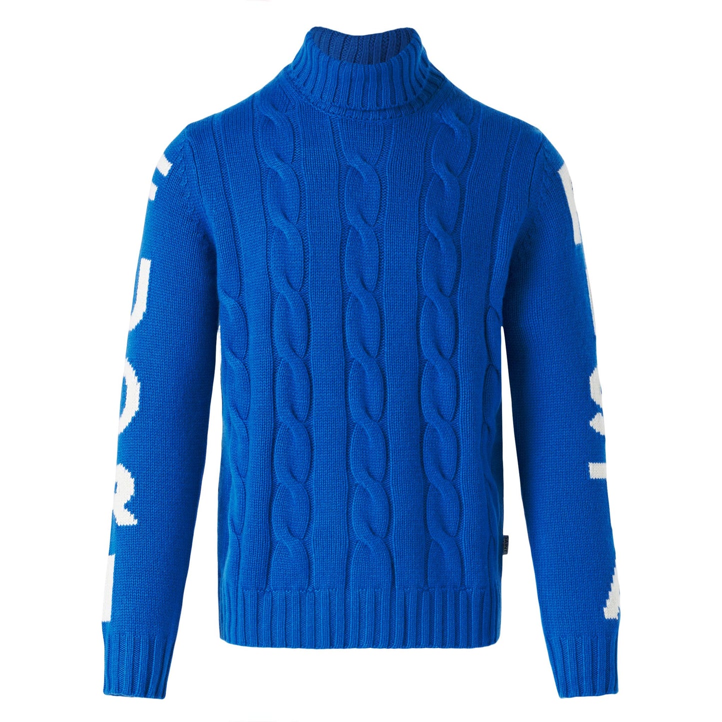 Maglione da uomo a trecce a collo alto con jacquard Fuori pista