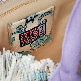 Borsa a spalla Vanity in canvas con stampa paisley