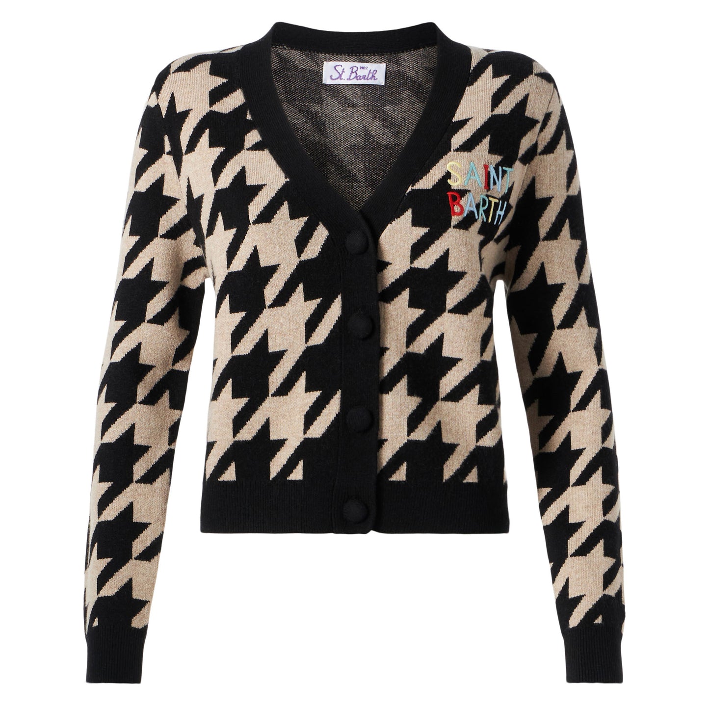 Woman cropped cardigan with Saint Barth embroidery - MC2 Saint Barth