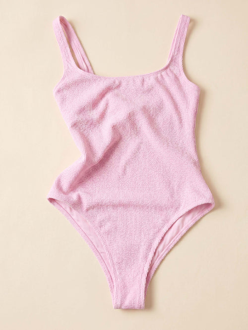 Crinkle one piece swimsuits