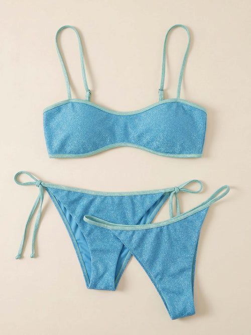 Lurex bikini swimsuits