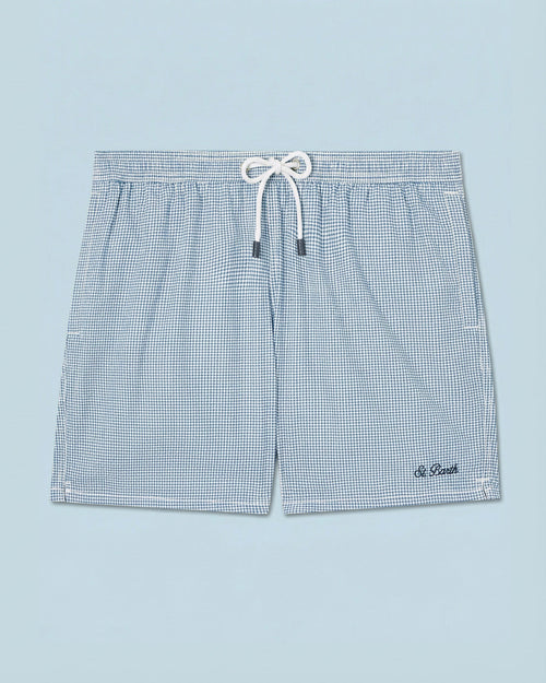 Men Seersucker Swim Shorts
